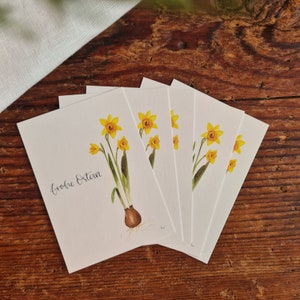 Mini Postkarte Blumenkorb A7 Grußkarte Blumenstrauß Anhänger zum verschenken Karte für Freunde