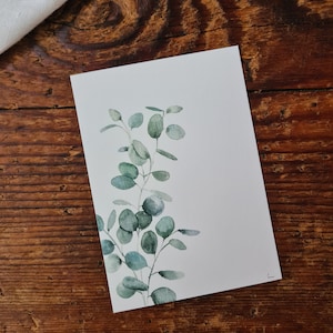 Postkarte A6 Postkarte Eukalyptus Klappkarte Grußkarte Florale Grußkarte