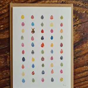 Uova di Pasqua A6 biglietto di auguri di Pasqua biglietto di Pasqua uova di Pasqua colorate coniglietto di Pasqua