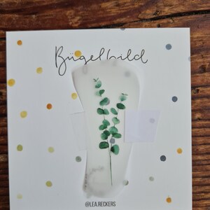 Bügelbild Eukalyptus Idee Geschenk Wildblumen Gruß Glückwunsch Aufkleber Geschenk T-Shirt