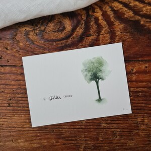 Anteilnahme Postkarte Beileidkarte A6 in stiller Trauer individuelle Karte zur Anteilnahme