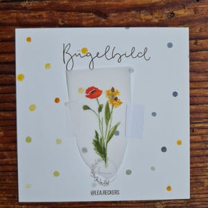 Bügelbild Mohn Idee Geschenk Wildblumen Gruß Glückwunsch Aufkleber Geschenk T-Shirt