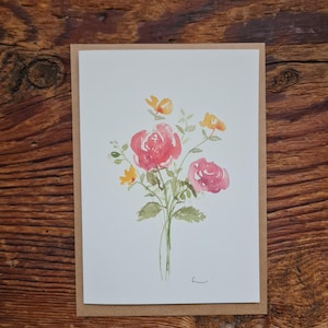 Blumenstrauß Karte Geburtstag Geschenk Jubiläum Hochzeit
