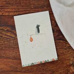 Stork Giebelhäuser Notitieboekje A5 100 pagina's blanco voor een geboortecadeau welkomstbullet journal belettering