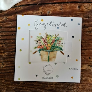 Bügelbild Blumenlenker Idee Geschenk Wildblumen Gruß Glückwunsch Aufkleber Geschenk