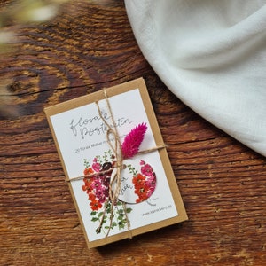 Gift box 20 floral postcards set birthday gift postcards A6 floral watercolors hand-painted greeting card wildflowers Christmas gift