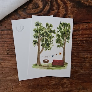 Welcome Baby Postkarte A6 Willkommen Wiege Karte zur Geburt Karte zum Einzug des Kindes