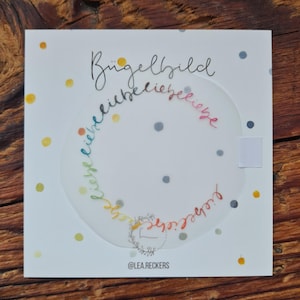 Bügelbild liebeliebeliebe bunt Idee Geschenk Pride LGBTQIA+ Liebe ist für alle da Aufkleber Geschenk