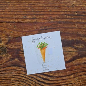 Bügelbild Erdbeere Eiswaffel Wildblumen Idee Geschenk Mohnwaffel Wildblumen Gruß Glückwunsch Aufkleber Geschenk