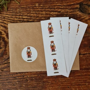 12 Aufkleber Set Nußknacker Aufkleber zum verschenken Anhänger Advent Weihnachten Christmas Geschenk