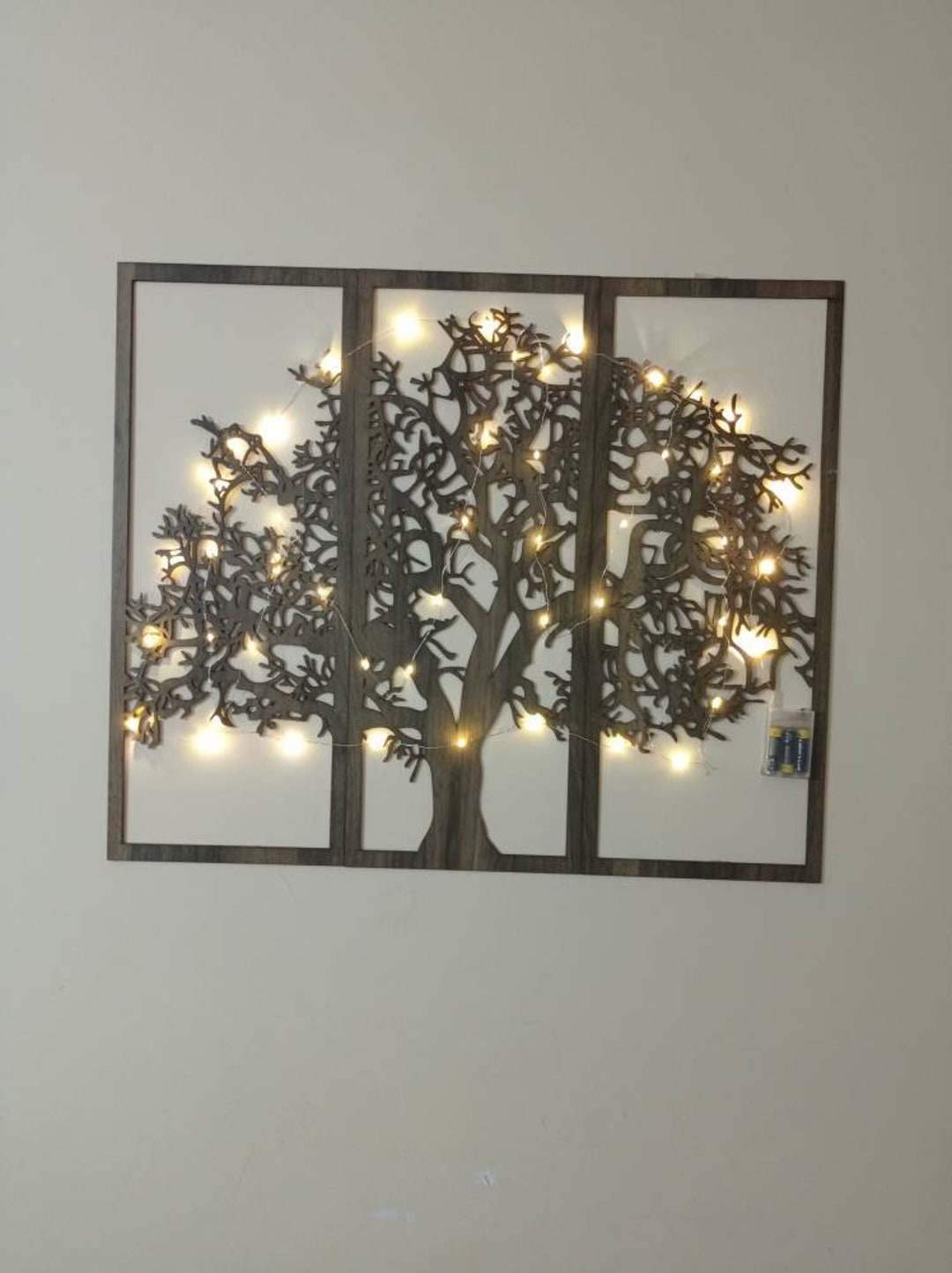 Illuminated Wooden Tree of Life Wall Artwood Cutout Artfairy Etsy