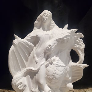 Unpainted Ceramic Bisque, Moon Maiden