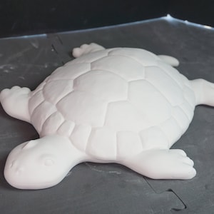 Unpainted Ceramic Bisque, Flat Garden Turtle
