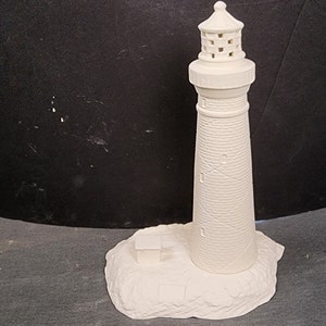 Unpainted Ceramic Bisque, Cape Lookout Lighthouse