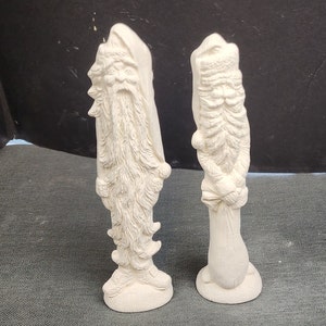 Unpainted Ceramic Bisque, Stick Santa's #2