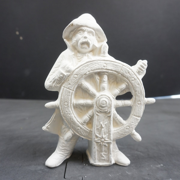 Unpainted Ceramic Bisque, Helmsman