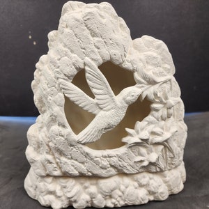 Unpainted Ceramic Bisque, Hummingbird Nightlight