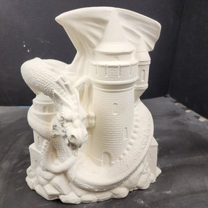 Upainted Ceramic Bisque, Large Fall Dragon