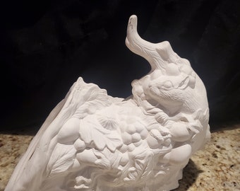 Unpainted Ceramic Bisque, Cornucopia