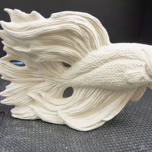 Unpainted Ceramic Bisque, Siamese Fighting Fish