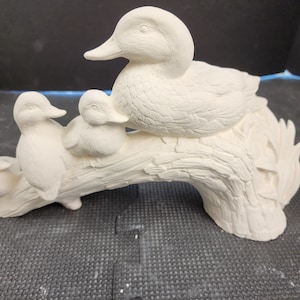 Unpainted Ceramic Bisque, Duck with Ducklings