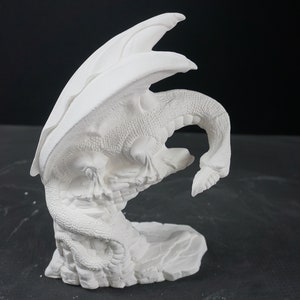 Unpainted Ceramic Bisque, Small Lookout Dragon