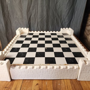 Unpainted Ceramic Bisque, Good Vs. Evil Chess Set- WALLS AND CORNERS