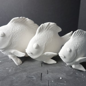 Unpainted Ceramic Bisque, Trio of Fish
