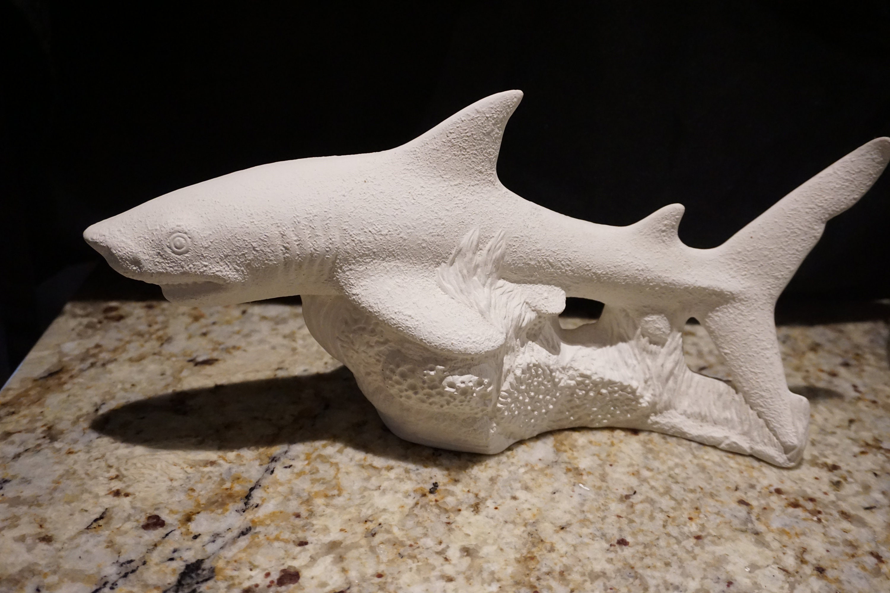 Unpainted Ceramic Bisque, Shark Over Coral Reef - Etsy