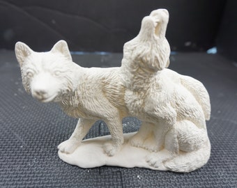 Unpainted Ceramic Bisque, Wolves