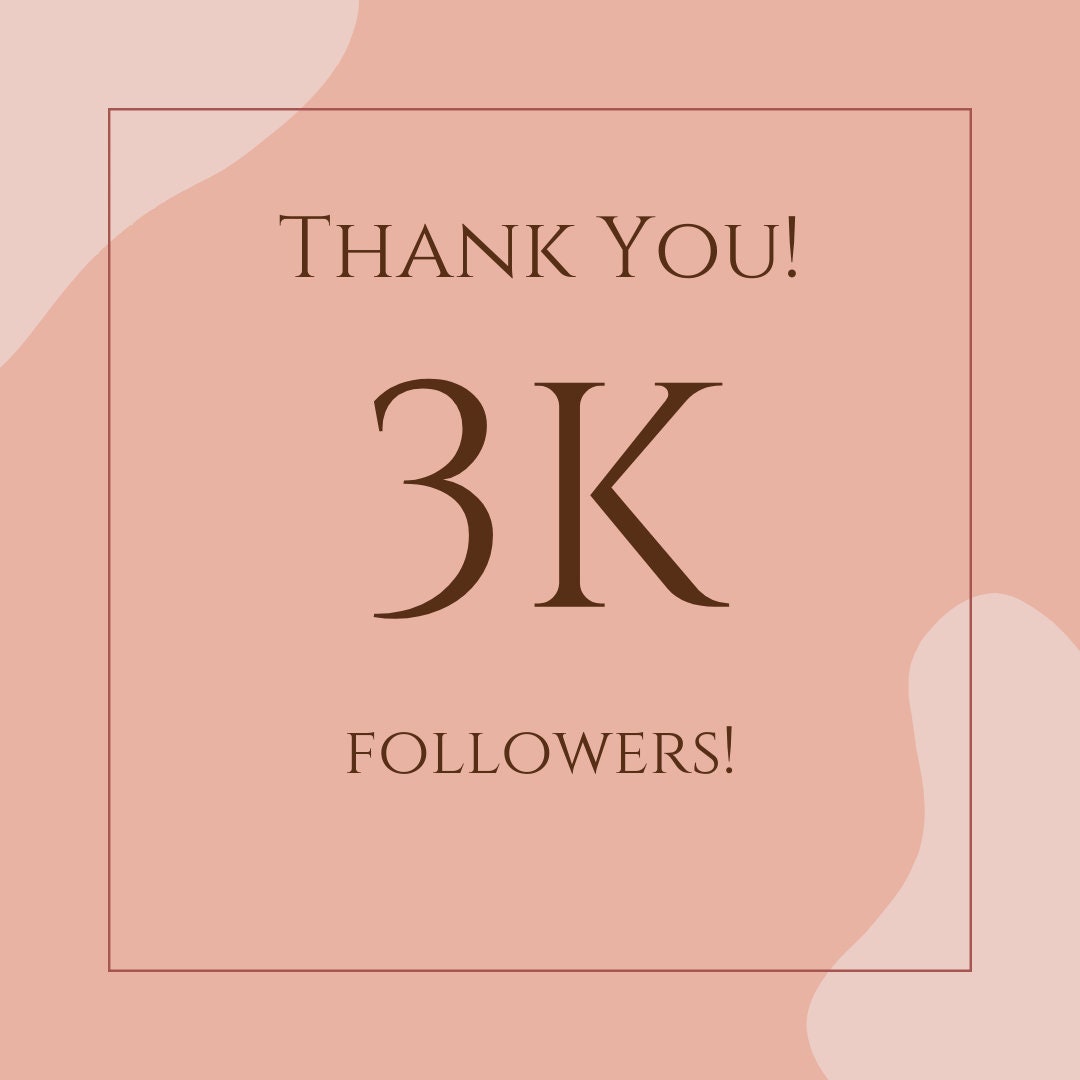 Instagram Thank You 3k Followers Digital Download Etsy