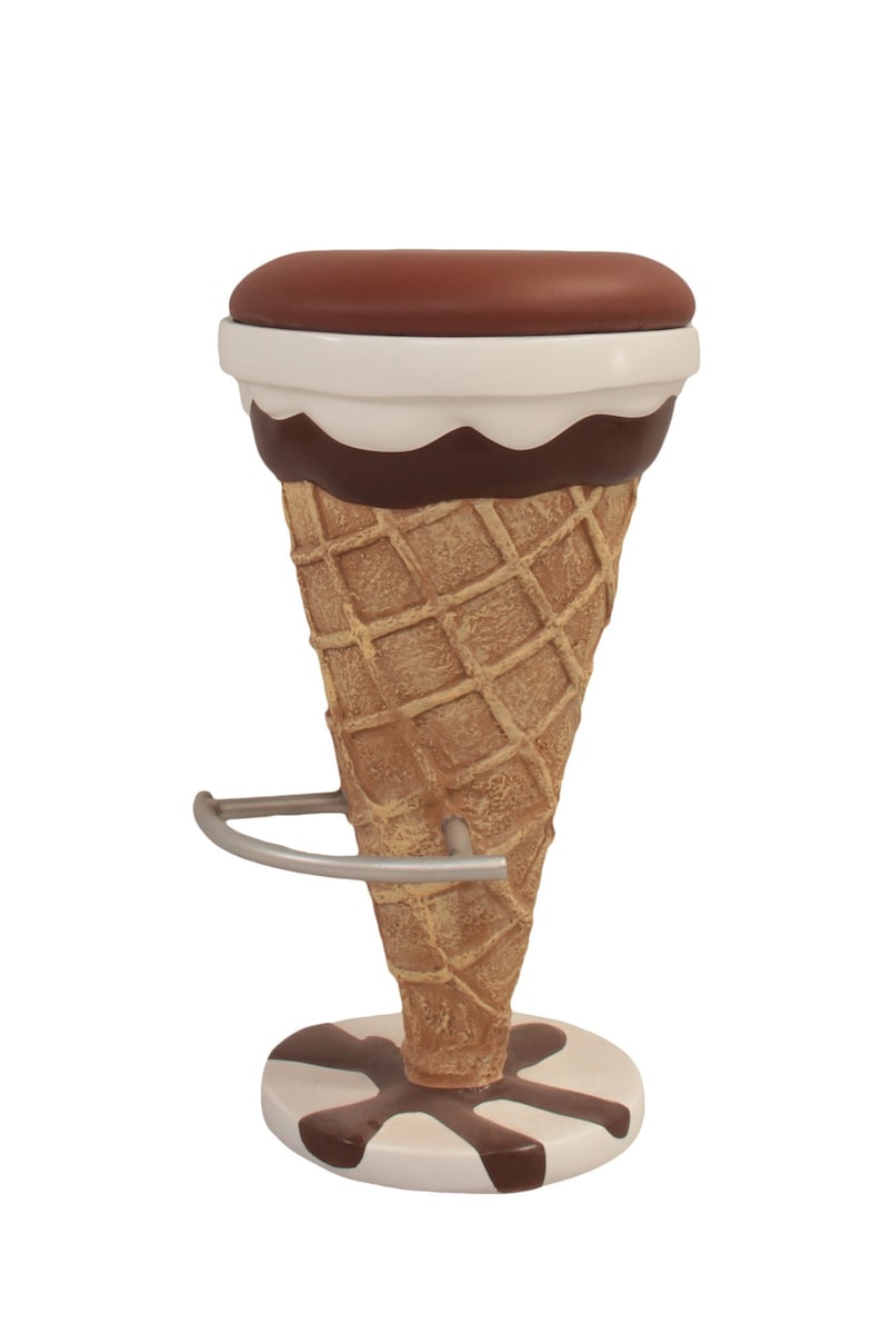 Ice Cream Bar Stool Chocolate & Vanilla Ice Cream Shop Furniture Ice