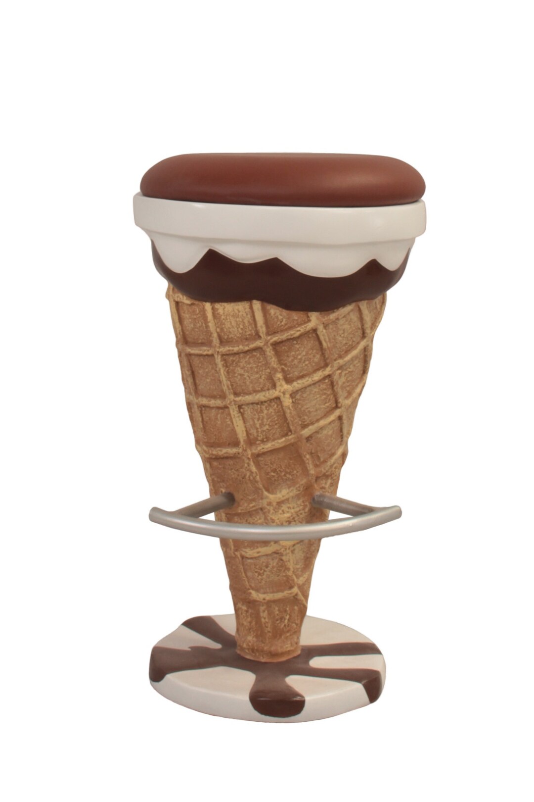 Ice Cream Bar Stool Chocolate & Vanilla Ice Cream Shop Furniture Ice