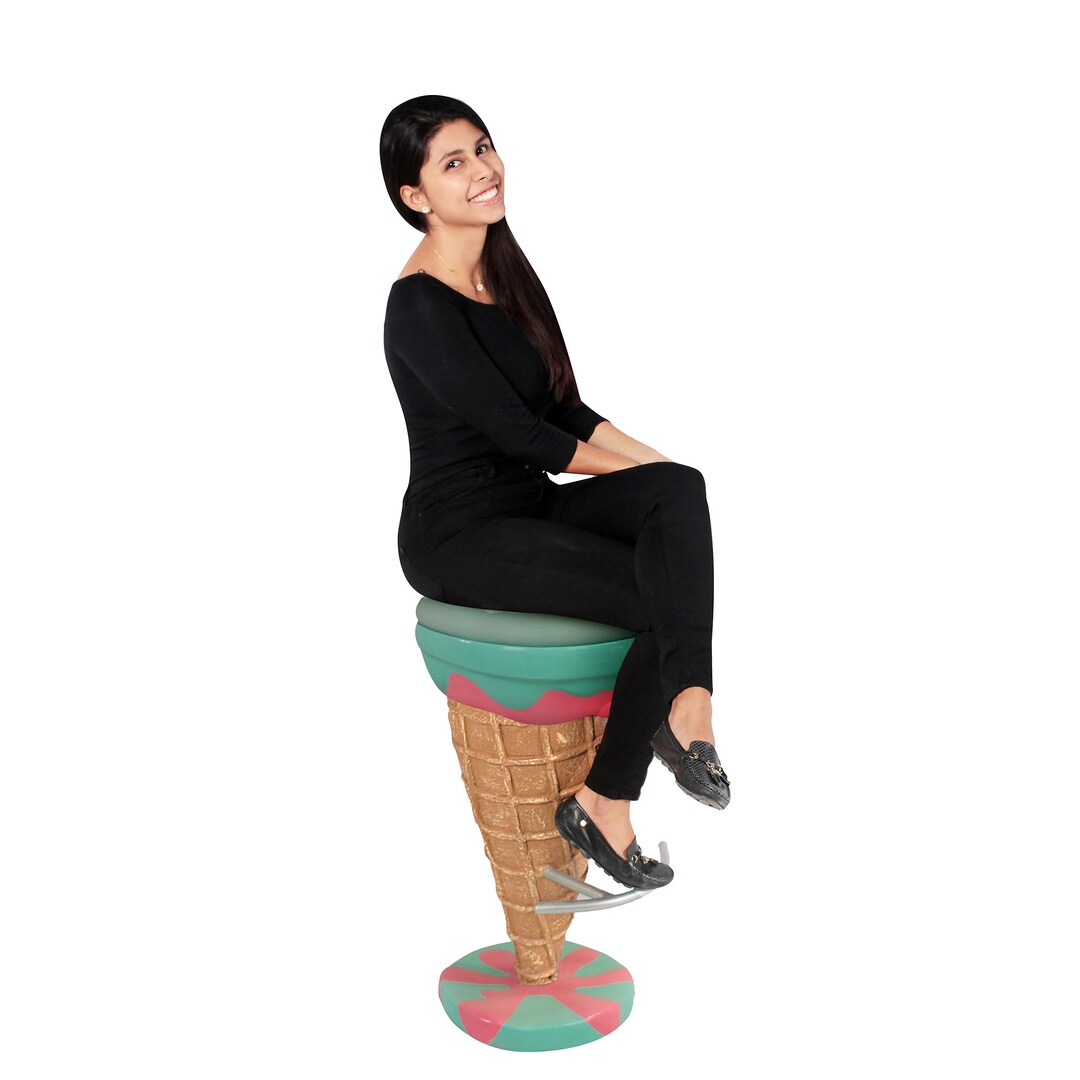 Ice Cream Bar Stool Strawberry & Mint Ice Cream Shop Furniture Ice