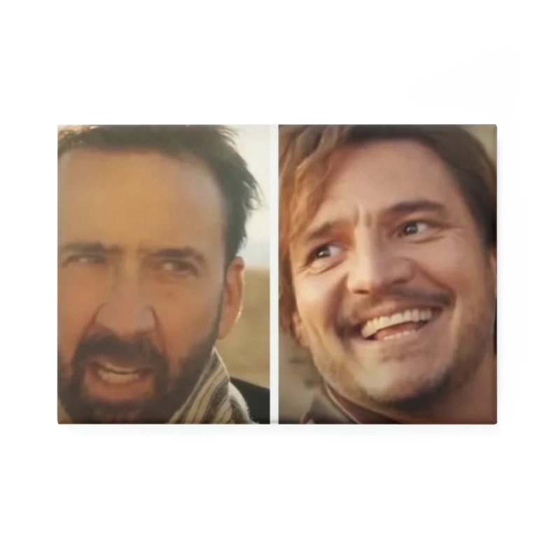Pedro Pascal Nick Cage Meme Button Rectangle 1 & 10 Etsy