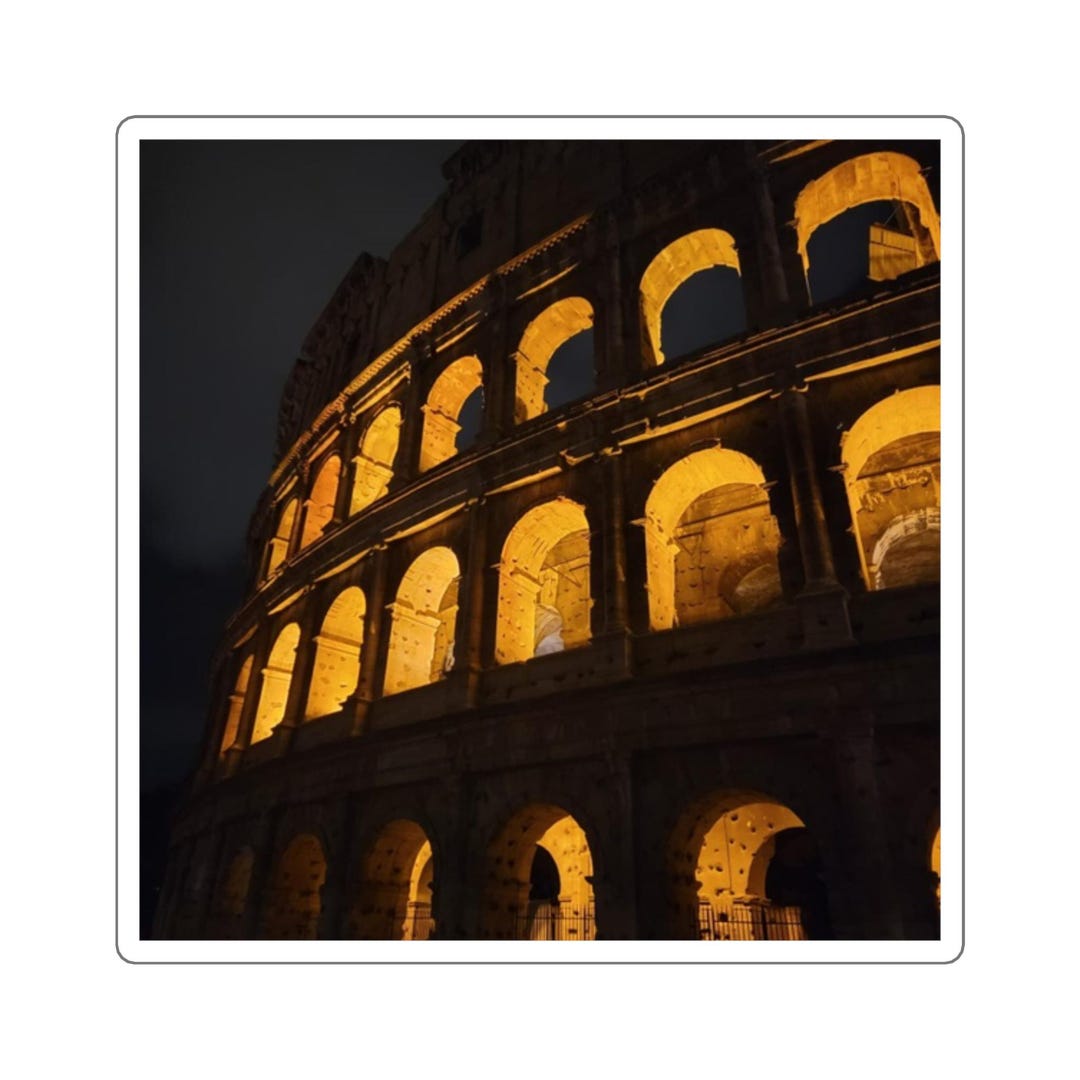 Colosseum Rome Sticker Colosseum Square Stickers – Rome Travel Decal, Wanderlust Laptop Art - Etsy