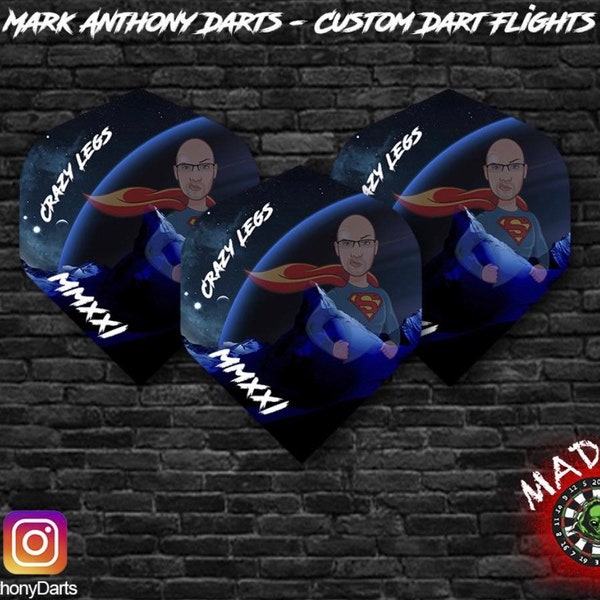 Custom Dart flights - 5 sets (All 4 sides)