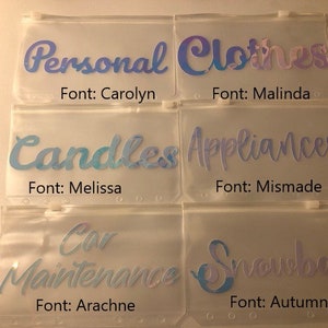 A6 Zipper Cash Envelopes - Personalized