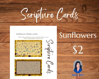 Sunflowers Blank Scripture Cards