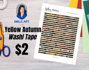 Yellow Autumn Faux Washi Tape