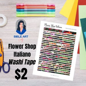 Fita Washi falsa italiana para floricultura
