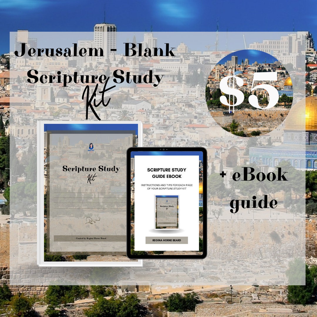 Blanck Scripture Blank Scripture Study Kit With Ebook Guide - Jerusalem - Etsy