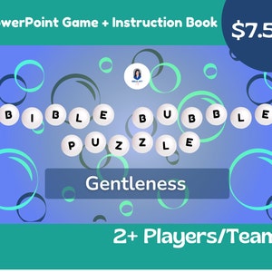 Gentleness - Bible Bubble Puzzle (2+ players or teams) PowerPoint Game