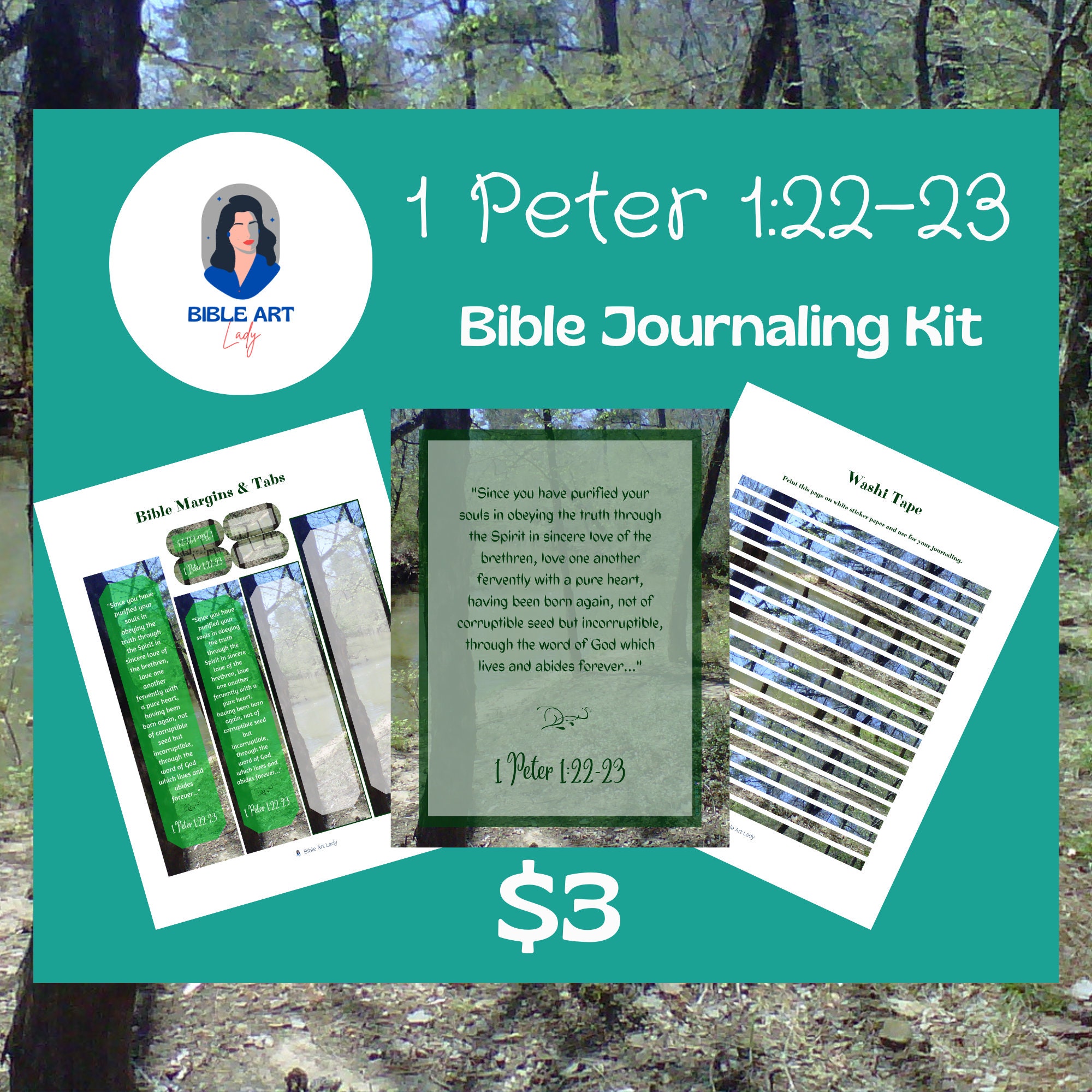 1 Peter 1:22-23 Bible Journaling Kit 