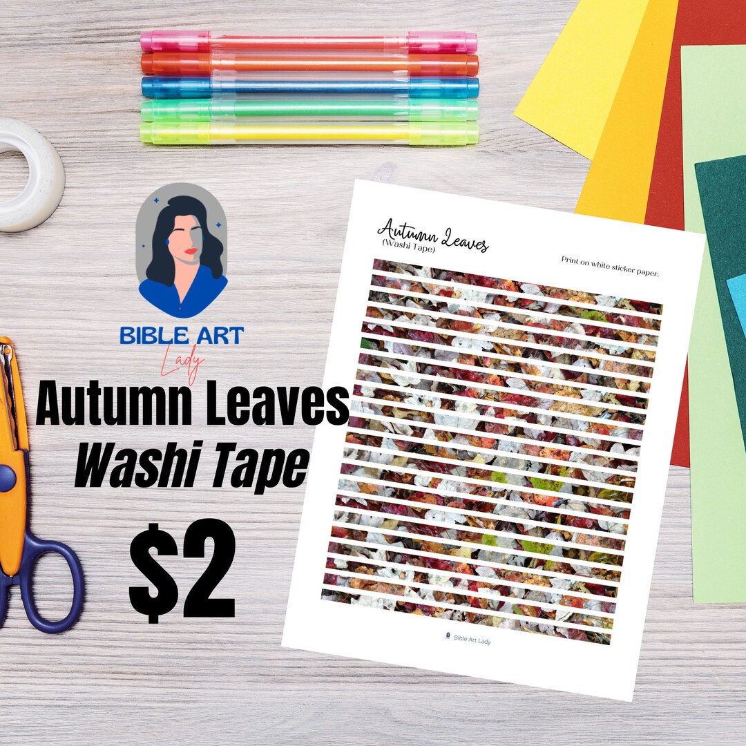 Autumn Leaves Faux Washi Tape - Etsy