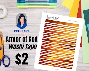 Armor of God Faux Washi Tape