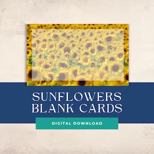 Sunflowers Blank Scripture Cards printable