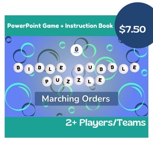 Marching Orders - Bible Bubble Puzzle (2+ players or teams) PowerPoint Game