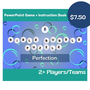 Perfection  - Bible Bubble Puzzle (2+ players or teams) PowerPoint Game