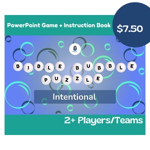 Intentional  - Bible Bubble Puzzle (2+ players or teams) PowerPoint Game